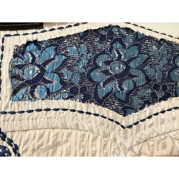 Roar Women Western Rocker Pearl Snap Shirt Large Embroidered Edgy Cowgirl Rodeo - Picture 5 of 11